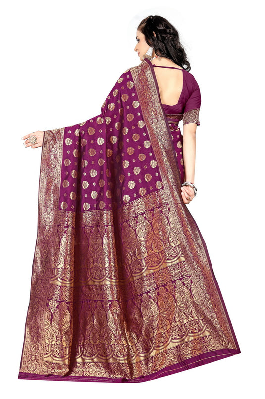 Banarasi Jacquard Silk Saree - thevendorvilla