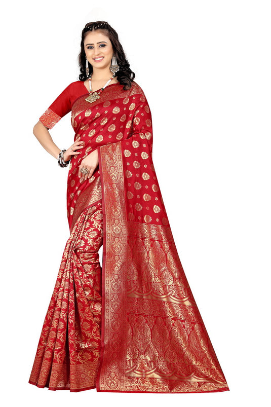 Banarasi Jacquard Silk Saree - thevendorvilla