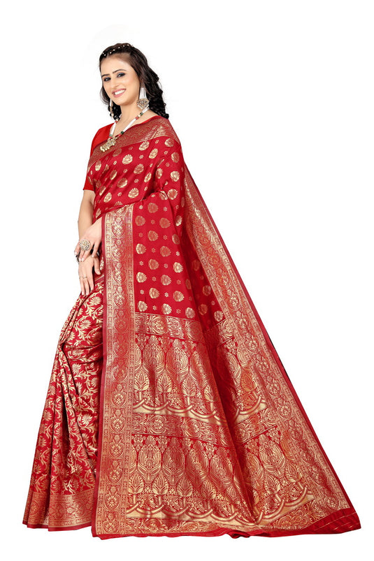 Banarasi Jacquard Silk Saree - thevendorvilla