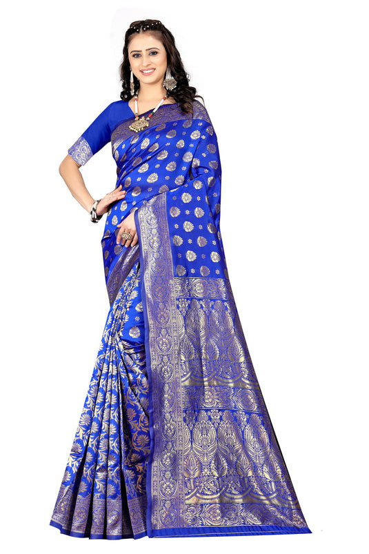 Banarasi Jacquard Silk Saree - thevendorvilla