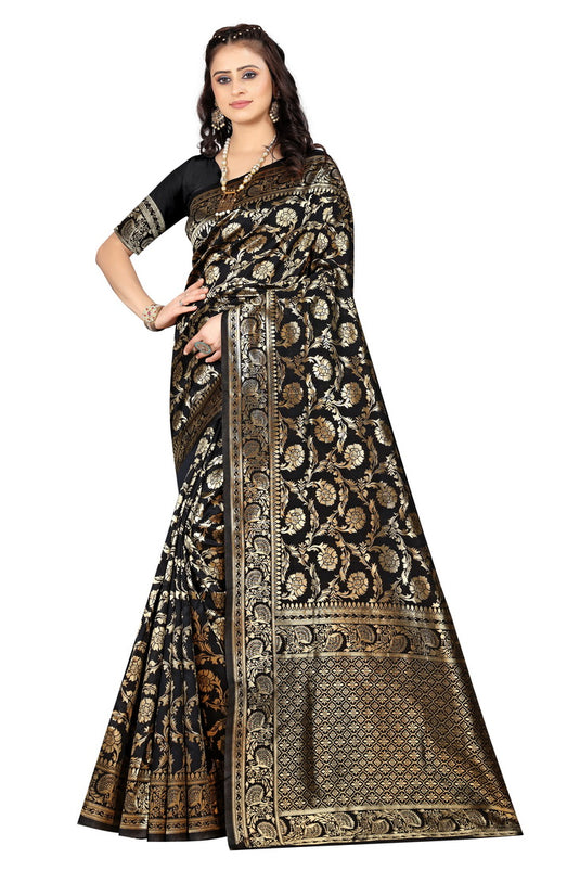 Banarasi Jacquard Silk Saree - thevendorvilla