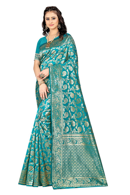 Banarasi Jacquard Silk Saree - thevendorvilla