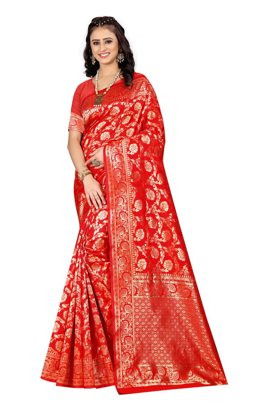 Banarasi Jacquard Silk Saree - thevendorvilla