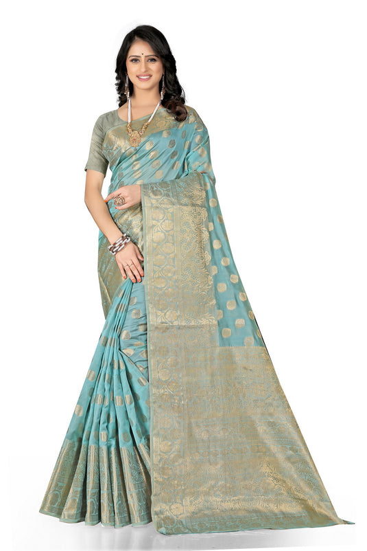 Enchanting Elegance: The Organza Symphony Saree - thevendorvilla