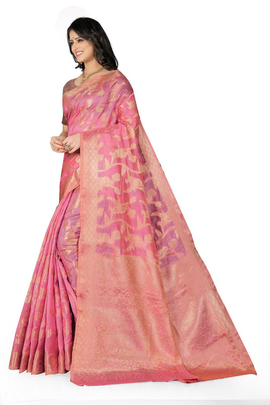 Enchanting Elegance: The Organza Symphony Saree - thevendorvilla