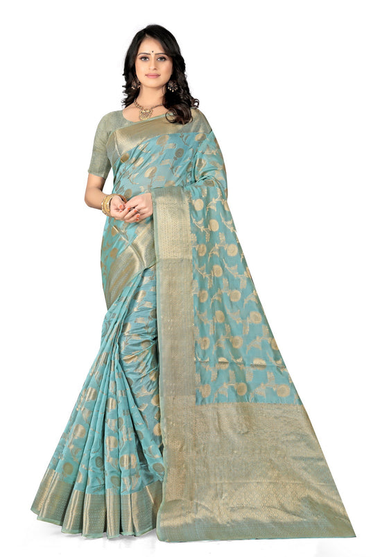 Enchanting Elegance: The Organza Symphony Saree - thevendorvilla