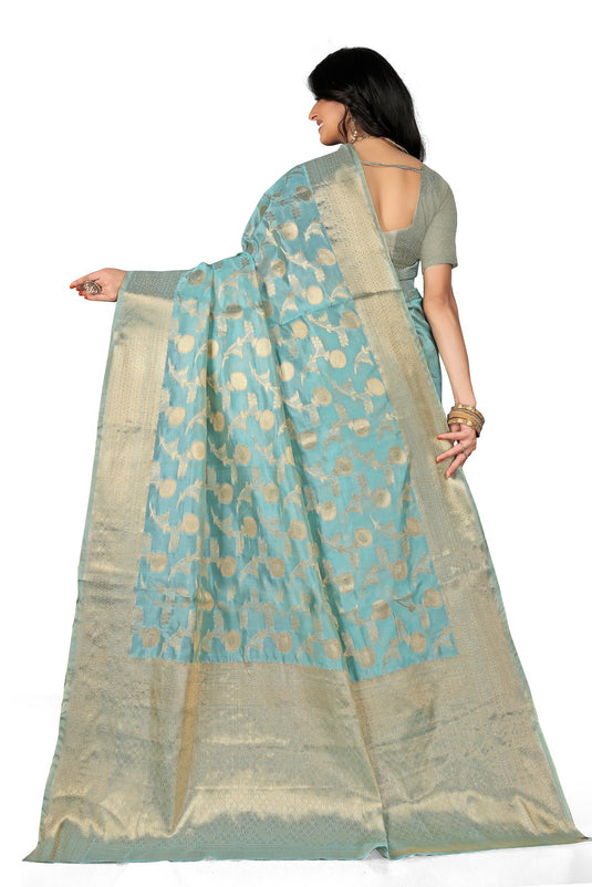 Enchanting Elegance: The Organza Symphony Saree - thevendorvilla