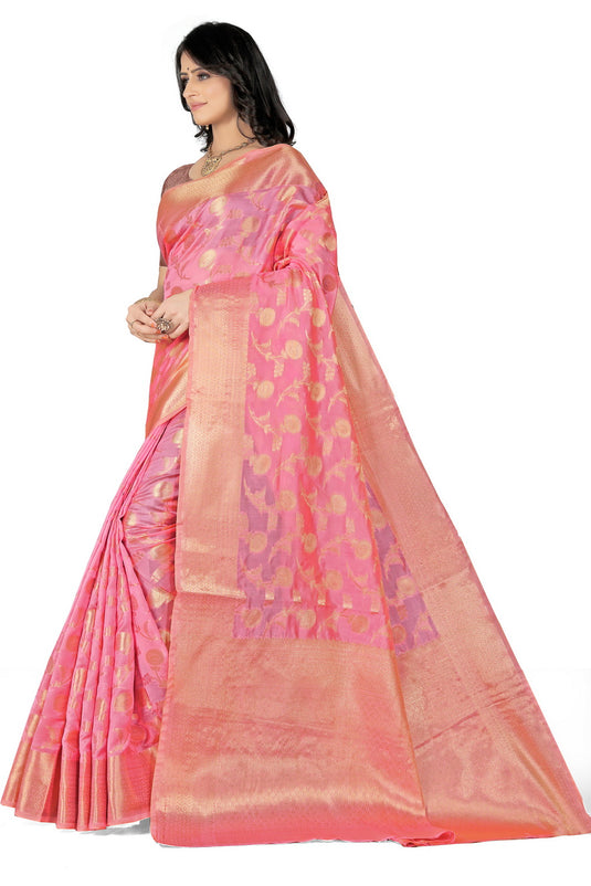 Enchanting Elegance: The Organza Symphony Saree - thevendorvilla