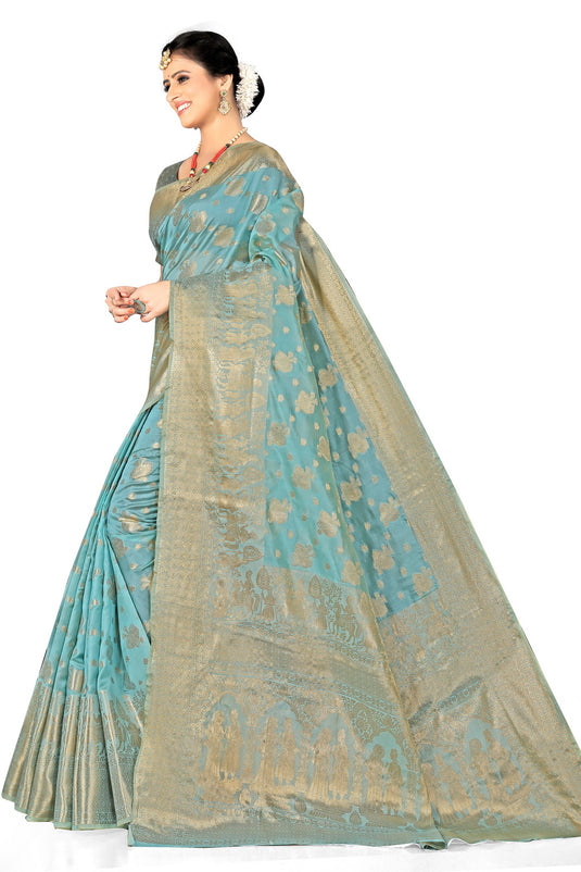 Enchanting Elegance: The Organza Symphony Saree - thevendorvilla