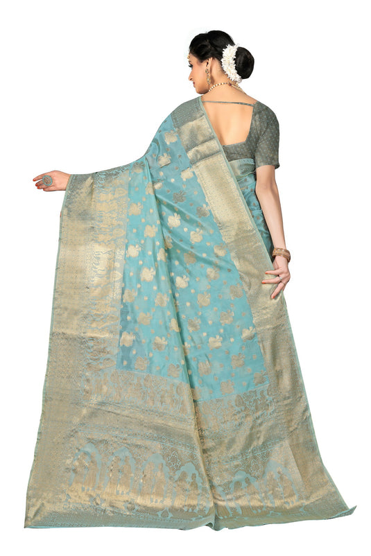 Enchanting Elegance: The Organza Symphony Saree - thevendorvilla