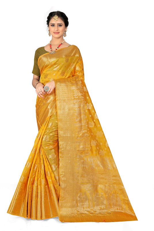 Enchanting Elegance: The Organza Symphony Saree - thevendorvilla