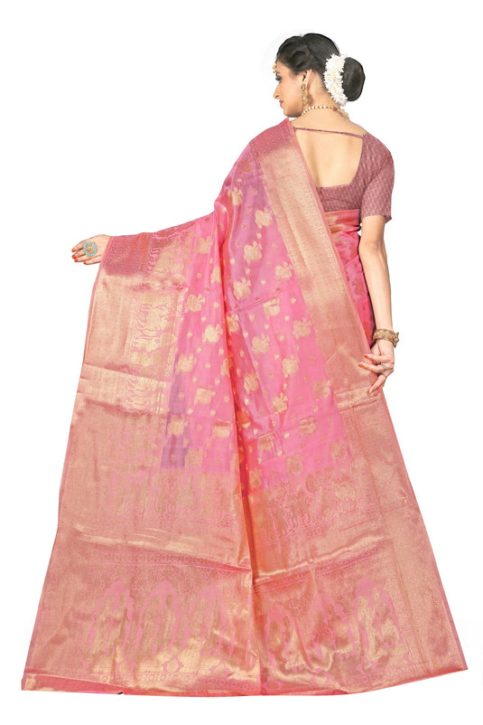 Enchanting Elegance: The Organza Symphony Saree - thevendorvilla