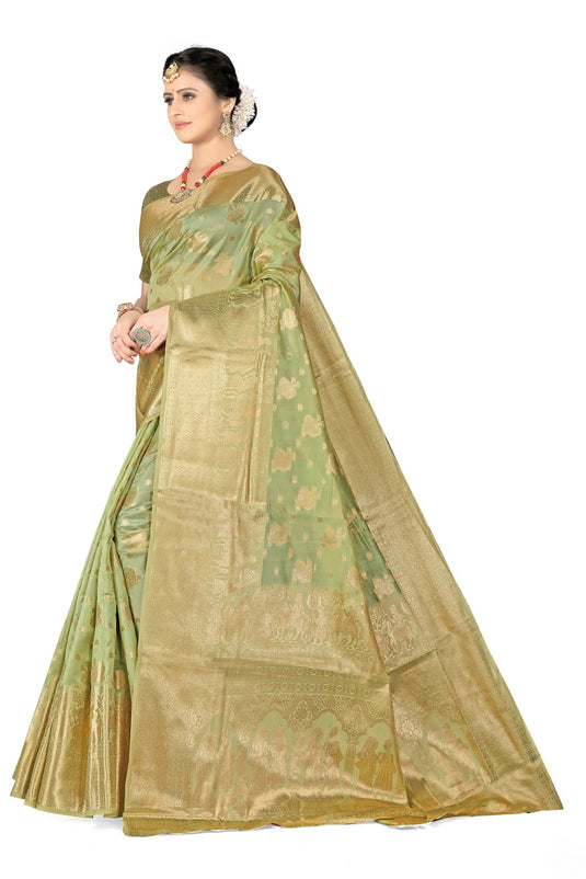 Enchanting Elegance: The Organza Symphony Saree - thevendorvilla