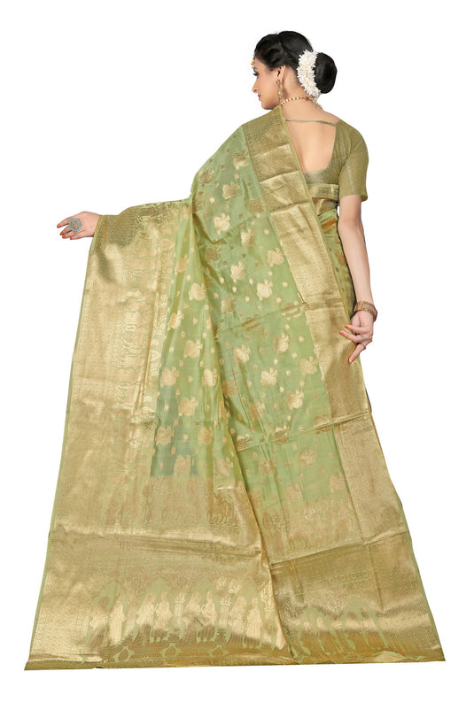 Enchanting Elegance: The Organza Symphony Saree - thevendorvilla