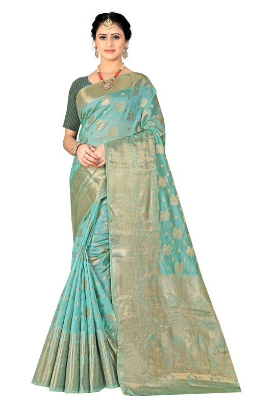 Enchanting Elegance: The Organza Symphony Saree - thevendorvilla