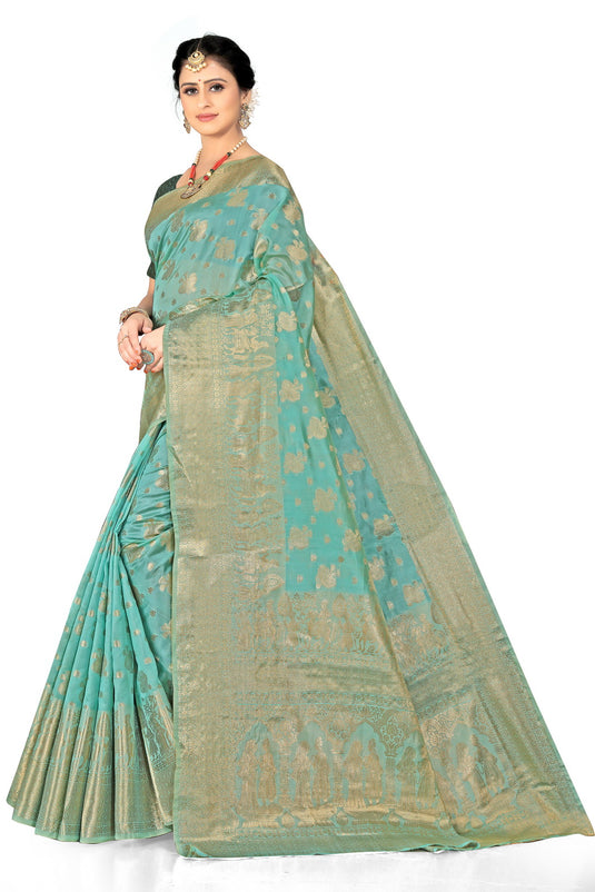 Enchanting Elegance: The Organza Symphony Saree - thevendorvilla