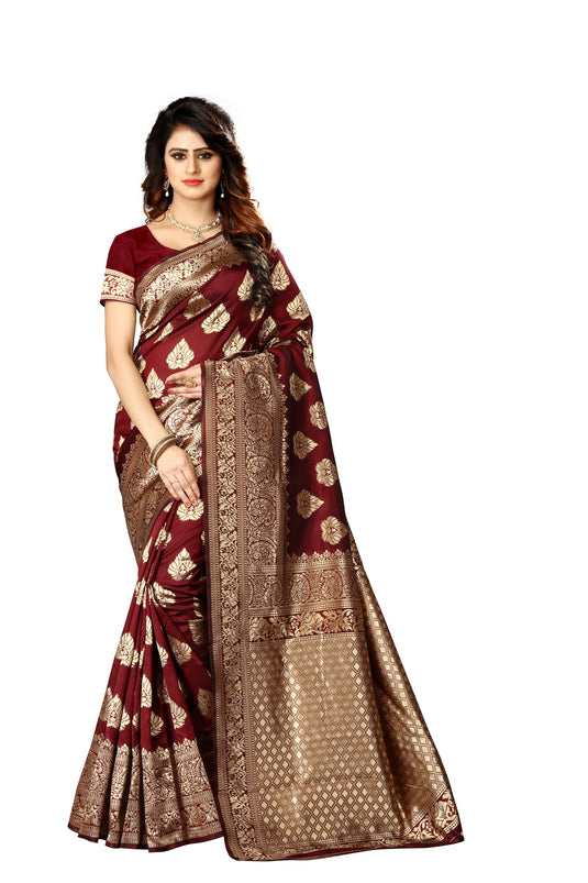 Banarasi Jacquard Silk Saree - thevendorvilla