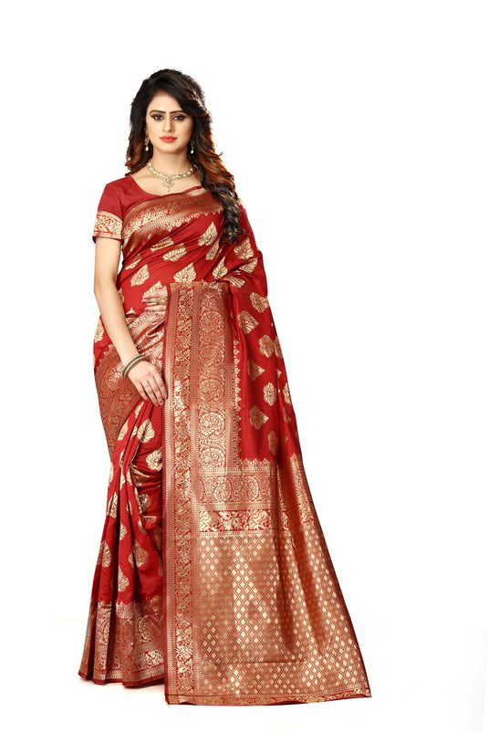 Banarasi Jacquard Silk Saree - thevendorvilla