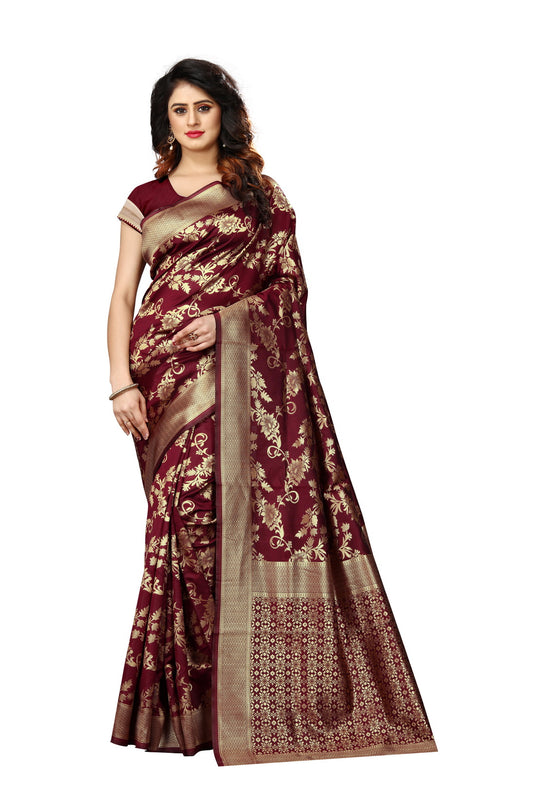 Banarasi Jacquard Silk Saree - thevendorvilla