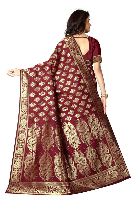 Banarasi Jacquard Silk Saree - thevendorvilla