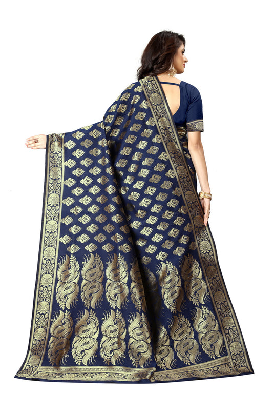 Banarasi Jacquard Silk Saree - thevendorvilla