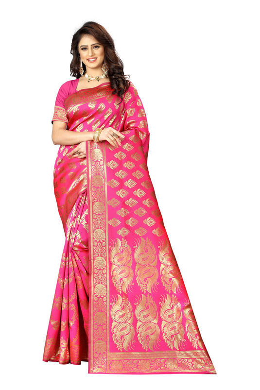 Banarasi Jacquard Silk Saree - thevendorvilla