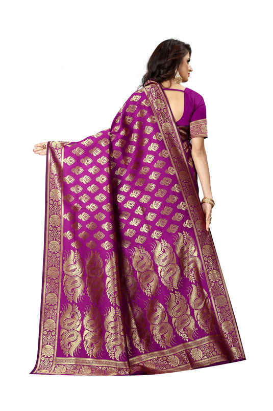 Banarasi Jacquard Silk Saree - thevendorvilla