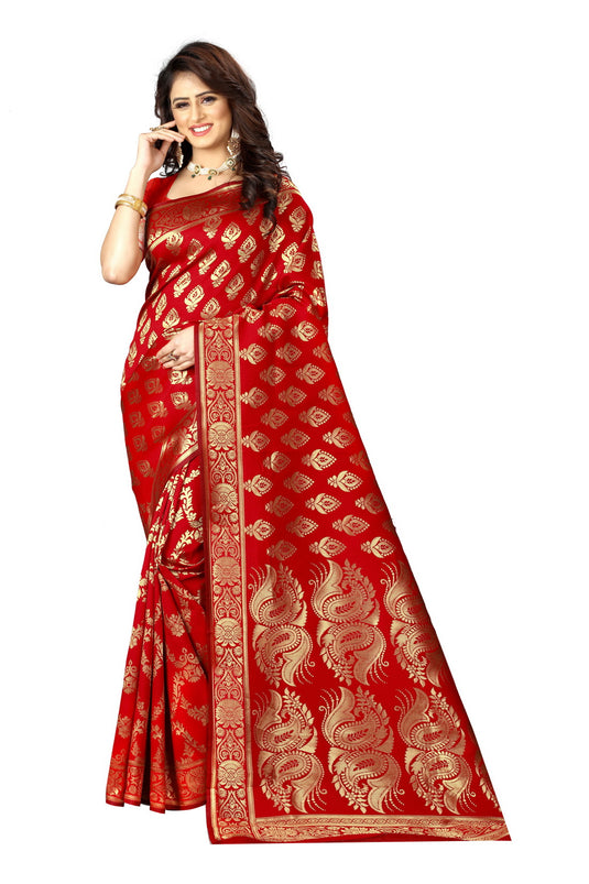 Banarasi Jacquard Silk Saree - thevendorvilla