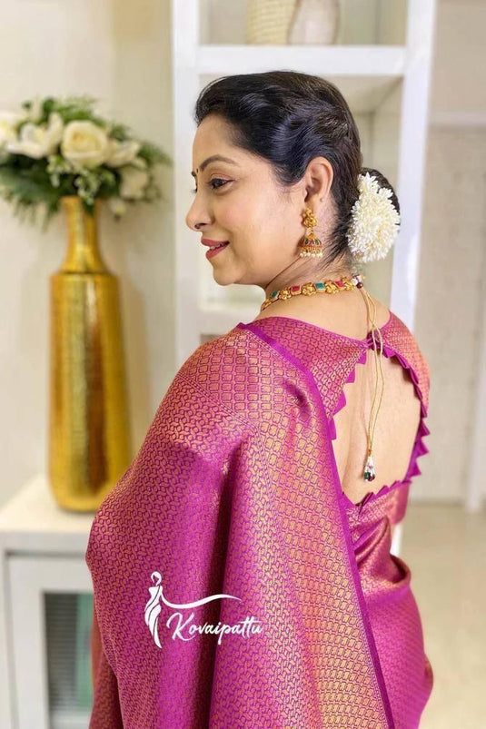 Beautiful Rich Pallu & Jaccquard Work On All Over Saree - thevendorvilla