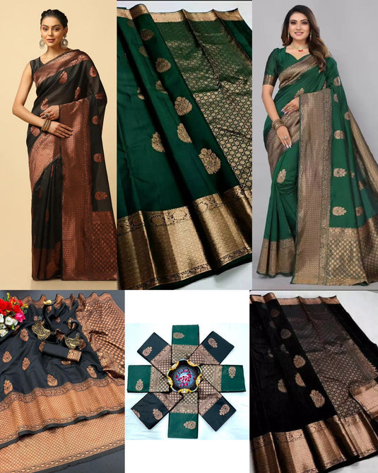 Beautiful Rich Pallu & Jaccquard Work On All Over Saree - thevendorvilla