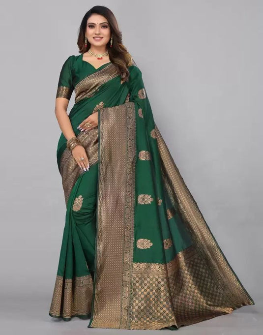 Beautiful Rich Pallu & Jaccquard Work On All Over Saree - thevendorvilla