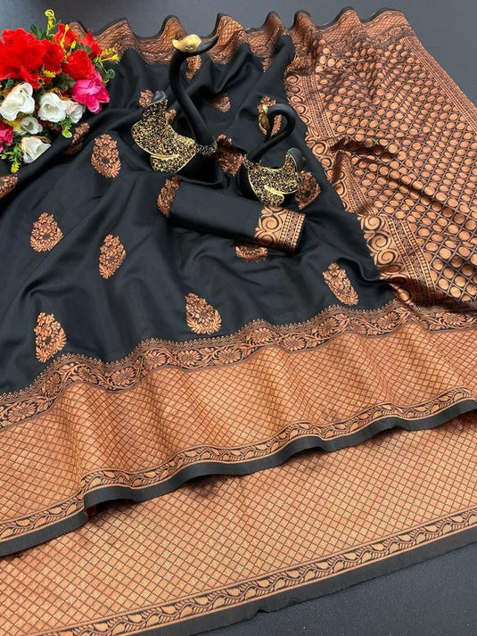 Beautiful Rich Pallu & Jaccquard Work On All Over Saree - thevendorvilla