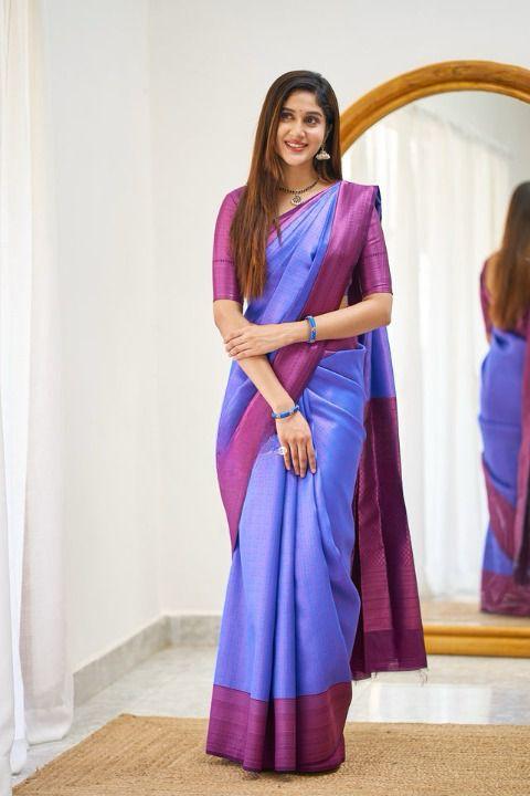 The Vendorvilla Beautiful Rich Pallu & Jaccquard Work On All Over The Saree With Runnung Blouse Piece
