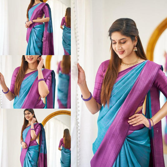 Beautiful Rich Pallu & Jaccquard Work On All Over Saree - thevendorvilla