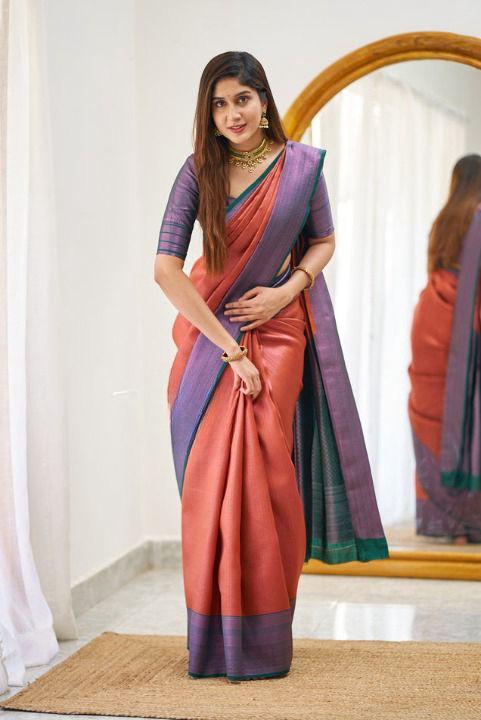 Beautiful Rich Pallu & Jaccquard Work On All Over Saree - thevendorvilla