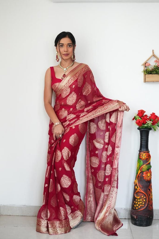 Luxurious Linen: The Soft Slub Ready Wear Saree