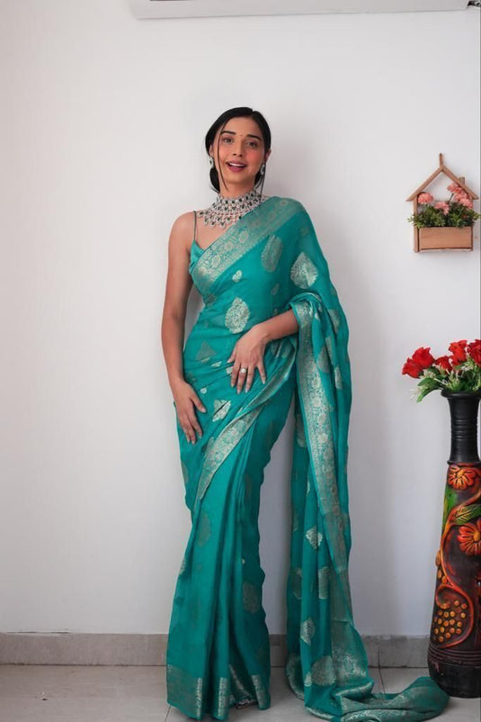 Luxurious Linen: The Soft Slub Ready Wear Saree