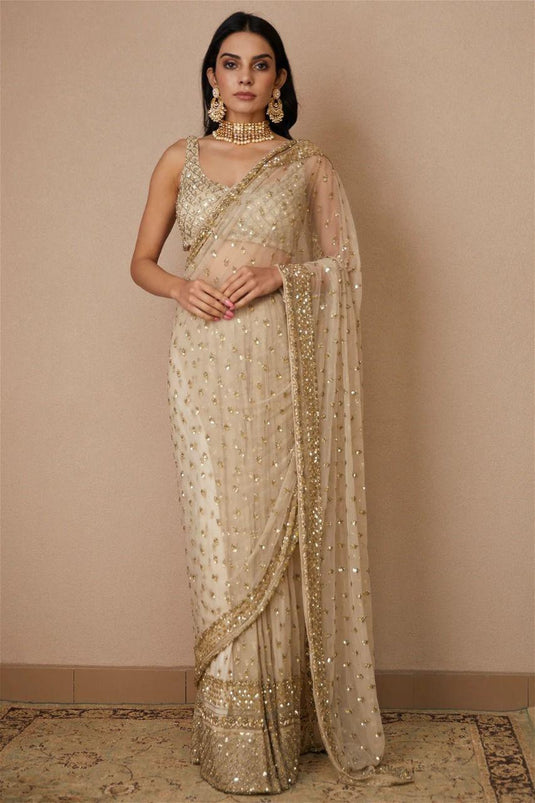 Elegant Soft Net Chikankari Saree – Timeless Grace!