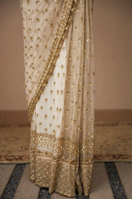 Elegant Soft Net Chikankari Saree – Timeless Grace!